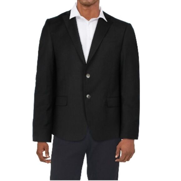 A|X Armani Exchange Wool Two-Button Blazer, Black, NWT, Size 38S - Picture 1 of 10